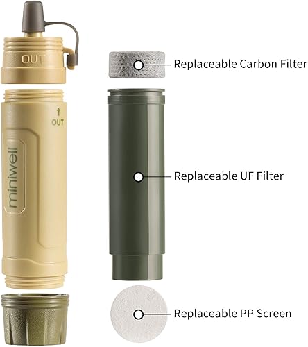 Miniatura 2 de Miniwell Gravity Purificador de agua de paja bastante ligera y fácilmente embalada. Multi uso para acampar en grupo y familia preparación de