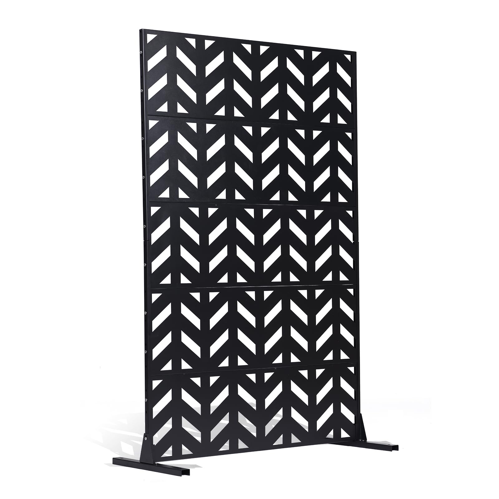 VEVOR Brise-Vue Métal, 120x183 cm, Panneau Intimité Autoportant avec Support, Écran de Confidentialité Décoratif, Paravent Séparateur Extérieur pour Patio, Balcon, Terrasse, Salle Intérieure, Jardin