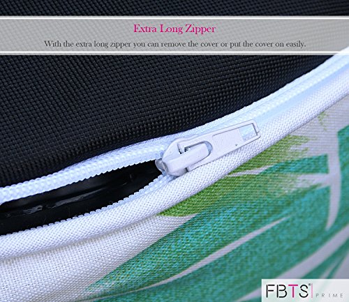 image for FBTS Prime Outdoor Inflatable Ottoman Light Green Leaf Round 21x9 Inch