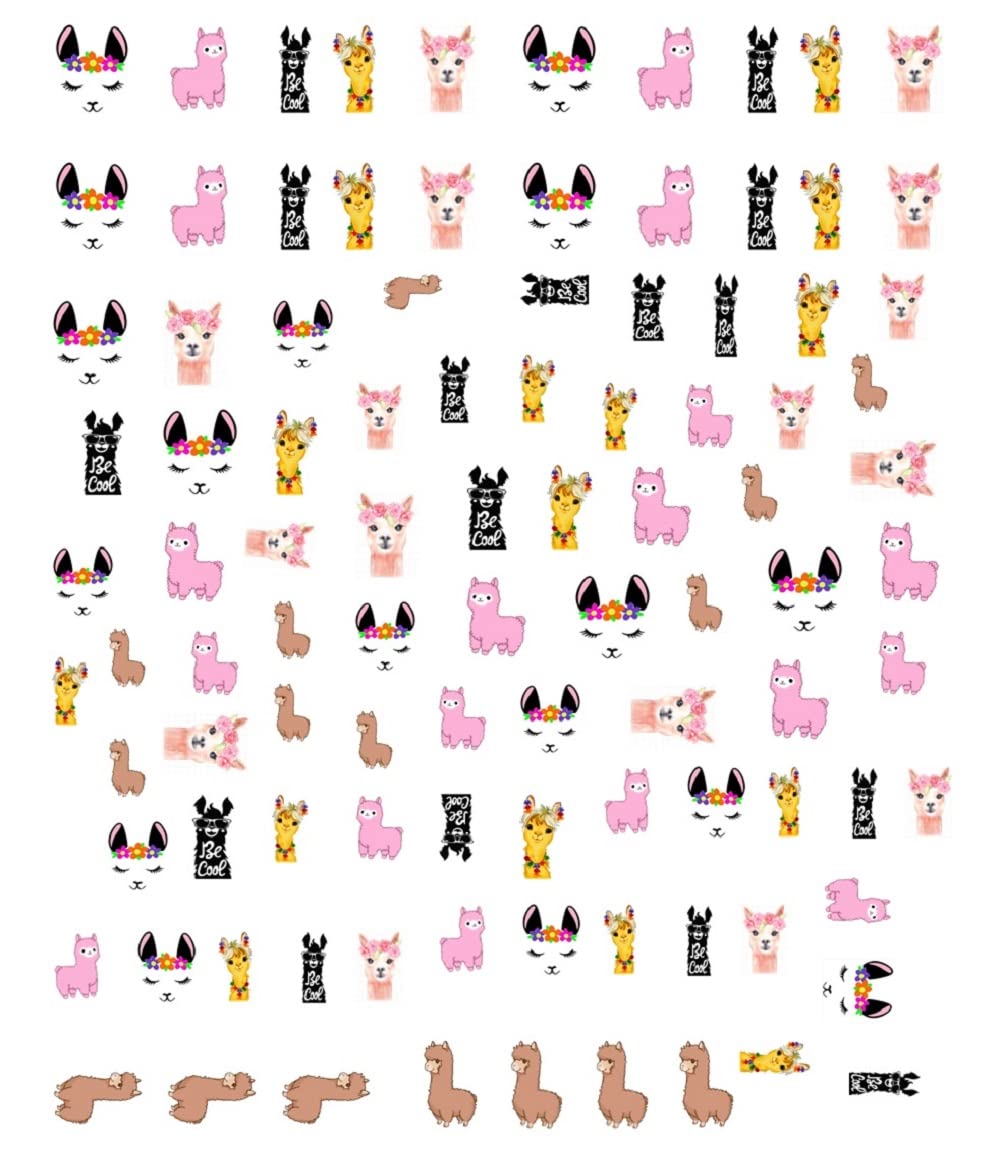 Kaz Creations Alpaca Llama Nail Art Decals Alpaca Llama Collection (Alpaca Llama Nail Art Decals)