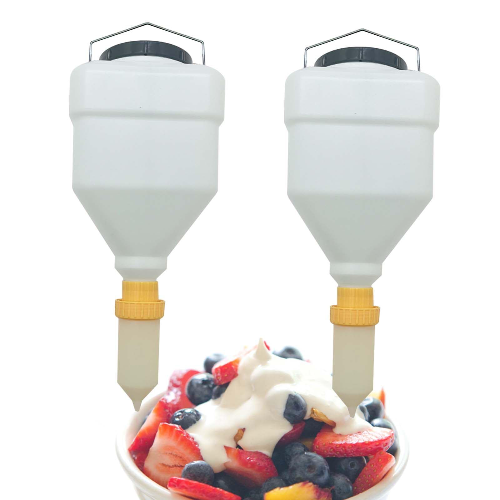 Botella exprimible de condimentos de gran capacidad, 6 tanques de 5,5 L, dispensador de salsa colgante con porciones controladas para cocina, barbacoa y picnic