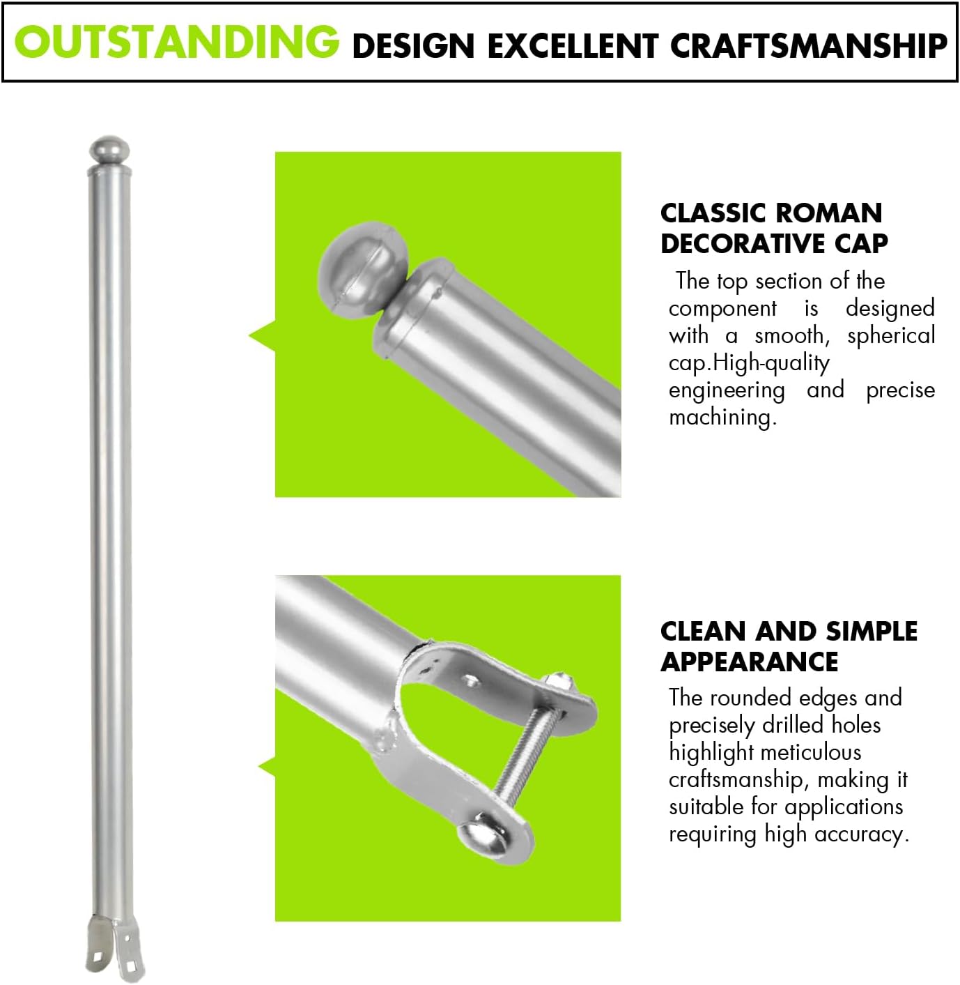 24 Pack 1-3/8'' Chain Link Fence Extension, 30'' Fence Extension Height, Galvanized Post Extender for Dogs and Privacy (Silver)