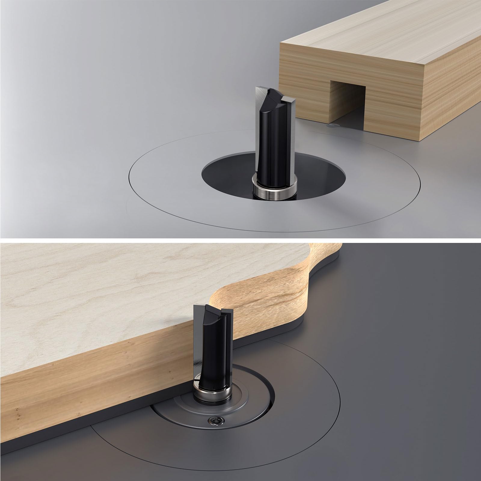 Set di 3 frese per copiare legno a gambo da 8 mm, con cuscinetti a sfera, strumento da taglio professionale per router per legno