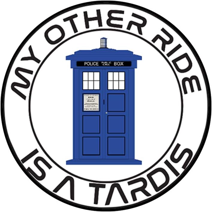 Bargain Max Decals My Other Ride is A Tardis Sticker Notebook Car Laptop 5" x 5" (Color)