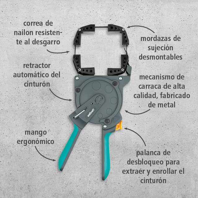 Tensor de cinta monomanual wolfcraft 3681000 herramienta para sujetar esquinas de marcos 2