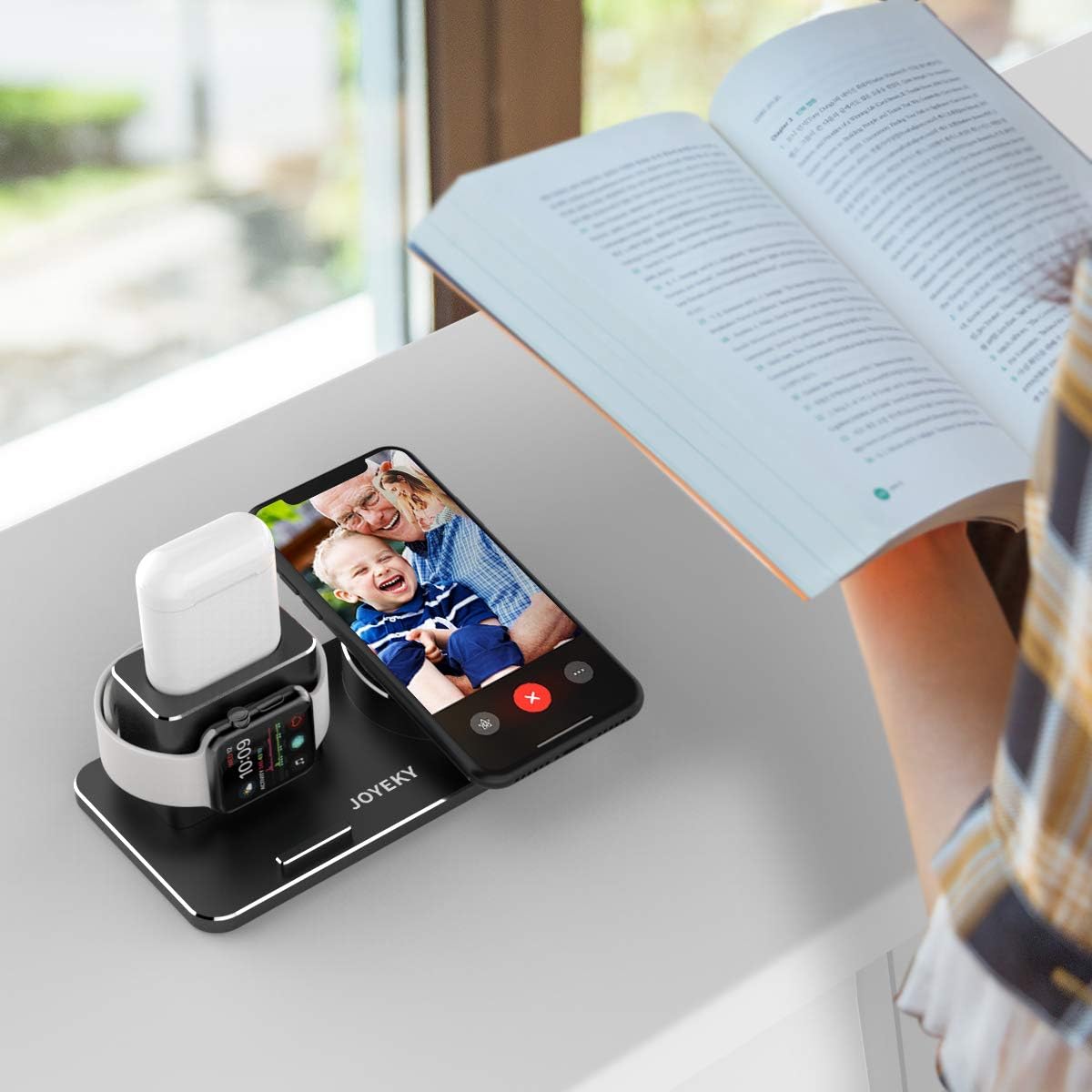 Best Review Aluminum Charging Station for iPhone Apple Watch 6/5/4/3/2/1 AirPods pro, Fast Wireless Charger for iPhone 12/11/11Pro/ 11 Pro Max/XS/XR/X/8/8