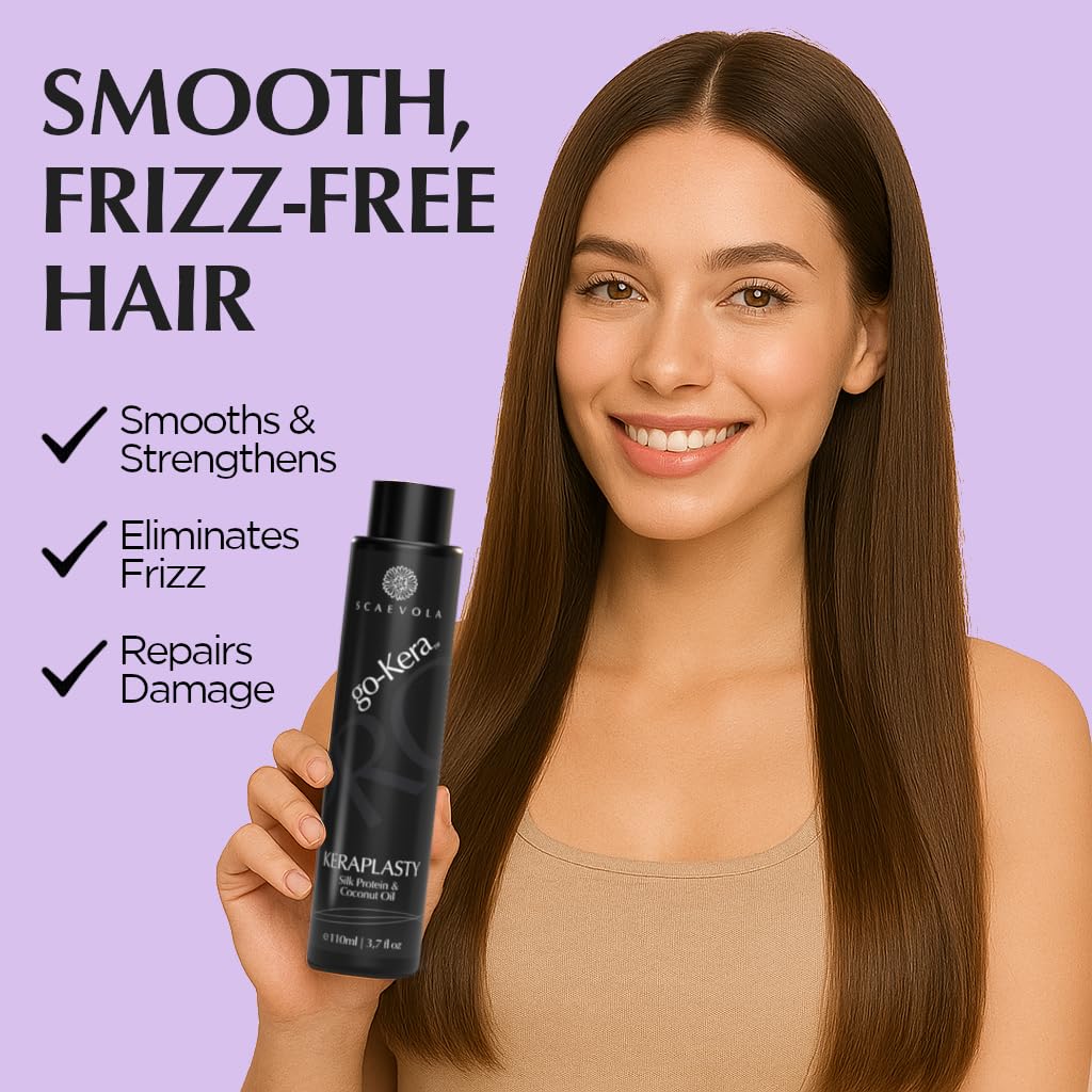 Go-Kera Brazilian Keratin Hair Treatment, Straightening Keratin Treatment - Professional Nanoplasty Straightening For Smooth Frizz-Free Hair 3,7 fl oz
