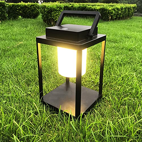 FLORNIA Portable Table Lamp Rechargeable LED Metal Patio Waterproof Light for Table Pathway Deck Yard Camping （35W 3000K IP44)