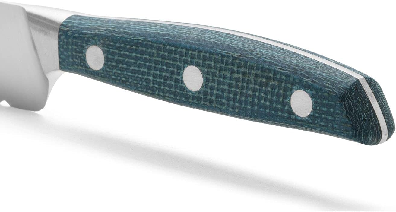 Arcos Bread Knife 8 Inch Nitrum Stainless Steel and 200 mm blade. Obtain a great variety of cuts for your food. Ideal knife for daily domestic use. Series Brooklyn. Color Blue.