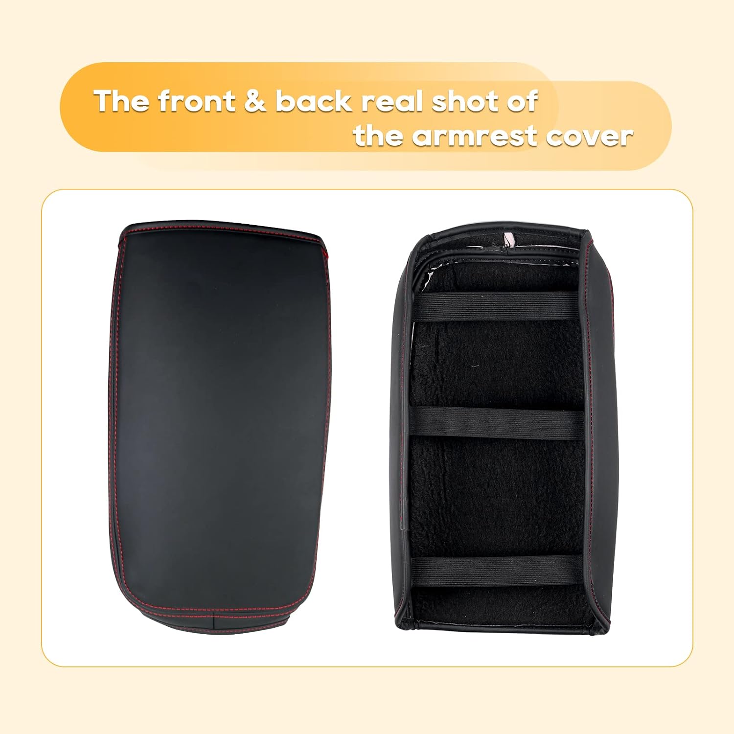 LFOTPP Blazer Central Console Armrest Box Cover Fit for 2019 2020 2021 2022 Cheyv Blazer Cover Car Armrest Cover Auto Center Console Pad[NOT for 2023] (Red Line)