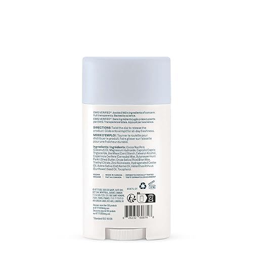 Miniatura 7 de ATTITUDE Desodorante para pieles sensibles, sin aluminio y sin bicarbonato de sodio, suave y vegano, protección contra olores de larga duración, sin