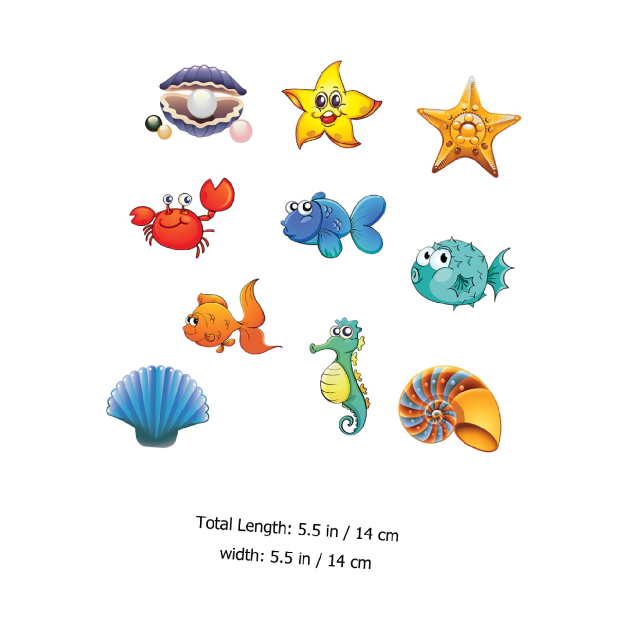 FOMIYES 4juegos Pegatinas Antideslizantes De Animales Marinos para Baño Decoración Infantil para Bañera Fáciles De Pegar y Quitar Diseño Atractivo