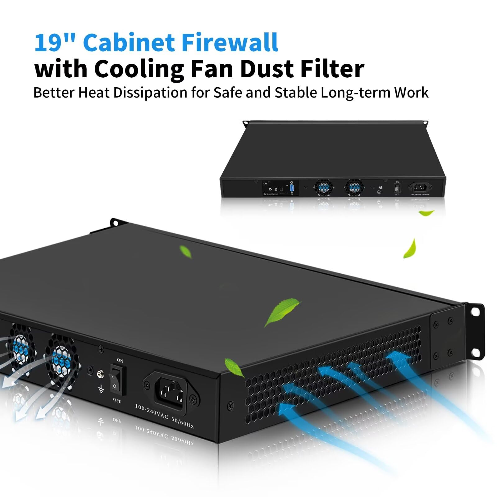 1U Rackmount Firewall i3 3110M, 6 x i226V 2.5GbE LAN OPNsense Hardware, U6, AES-NI, Barebone, 19 Zoll Heimlabor Router PC, Netzwerk Firewall Appliance, VGA, COM