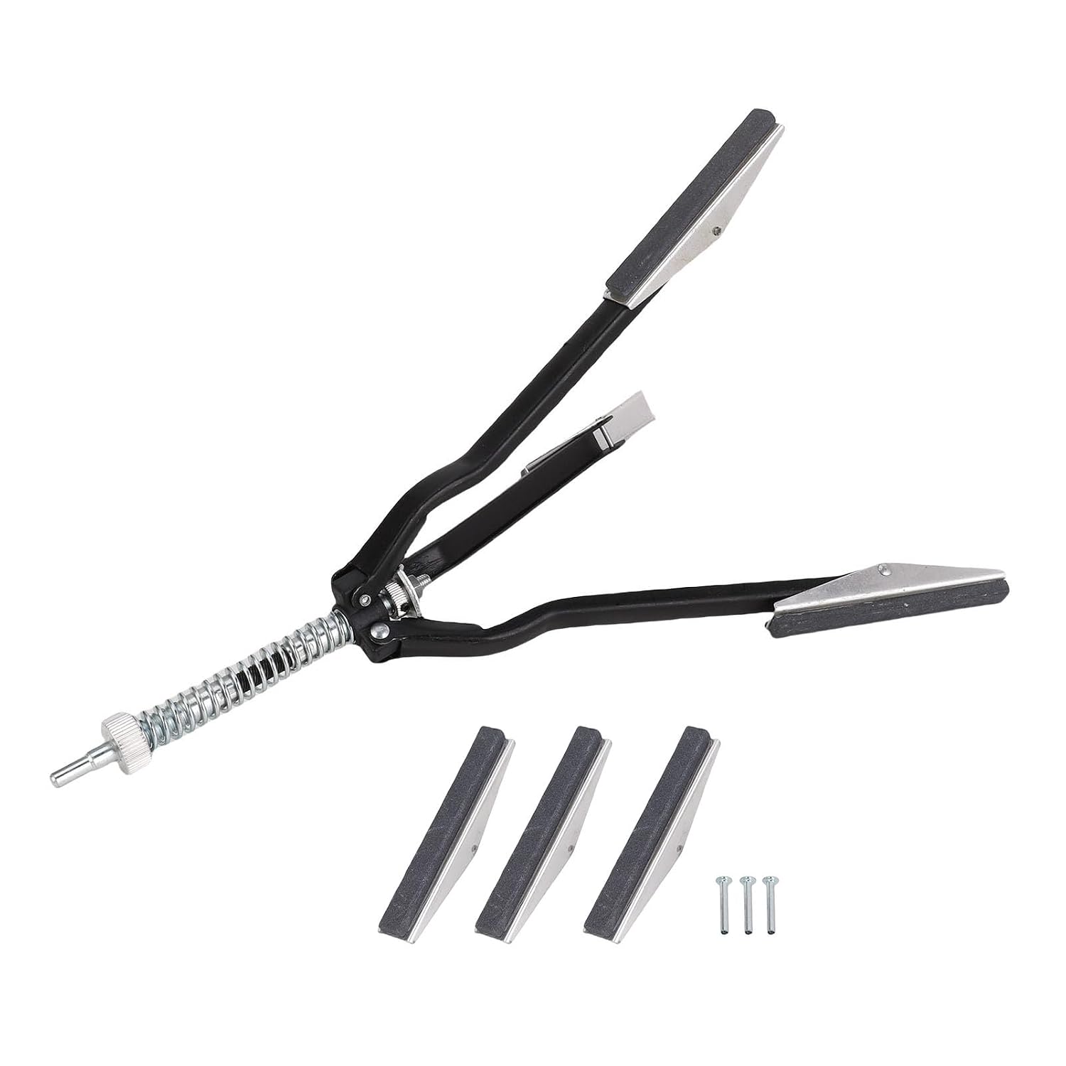 Eujgoov Engine Cylinder Hone Tool Adjustable Cylinder Deglazer Piston Honer Diameter 2.24in-9.84in 220 Grit with 3Pcs 4in Long Stones Metal Alloy and Carborundum