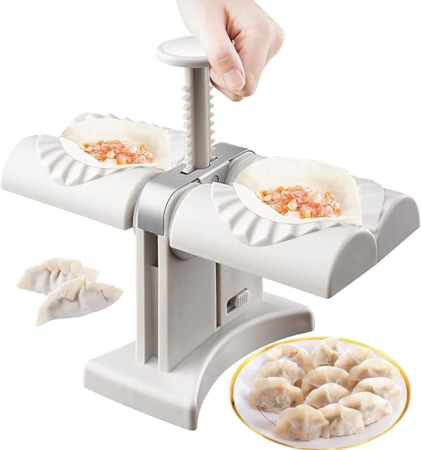 Double Head Automatic Dumpling Maker Mould, Household Stainless Steel Dumpling Press Machine Mold, Automatic Dumpling Maker, Household Dumpling Machine Manual Dumpling Maker Mould Kitchen Tool