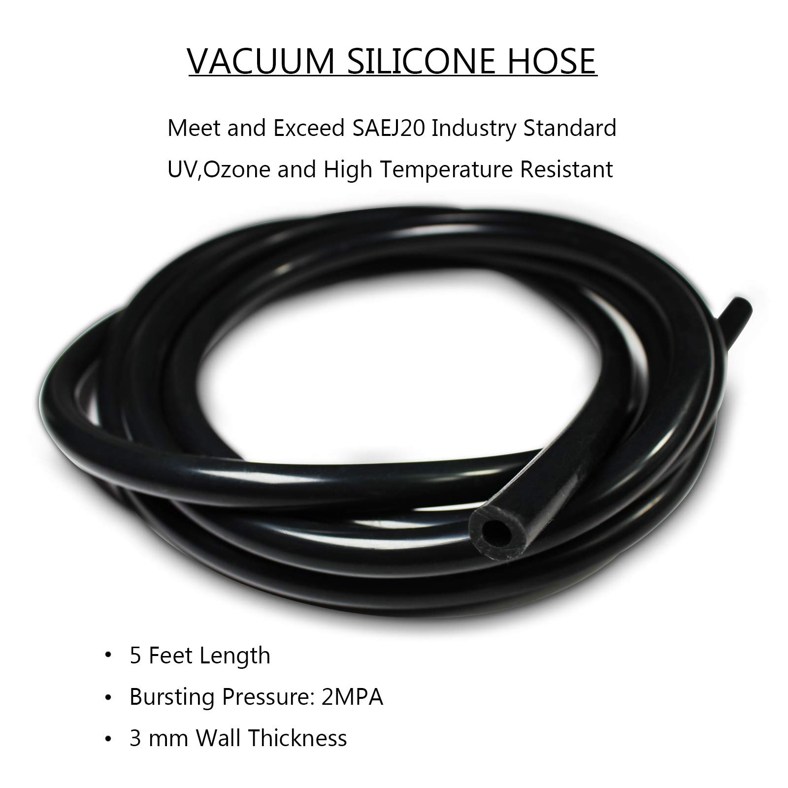 Blue Silicone Vacuum Hose, 8mm (5/16") ID, Sold Per Foot | Pegasus Silicone Hose