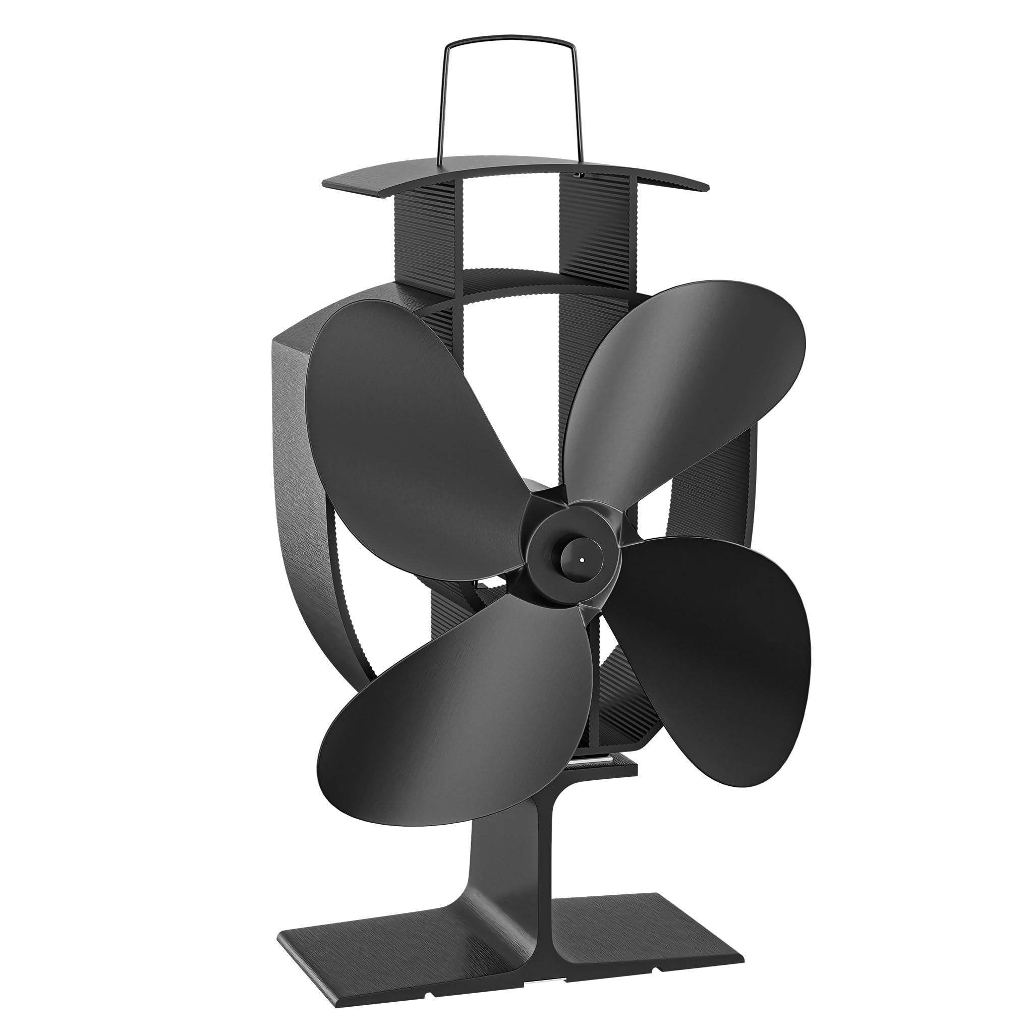 WilTec Ventilador de estufa con 4 palas ventilador de chimenea 50-300°C accionado por calor sin corriente