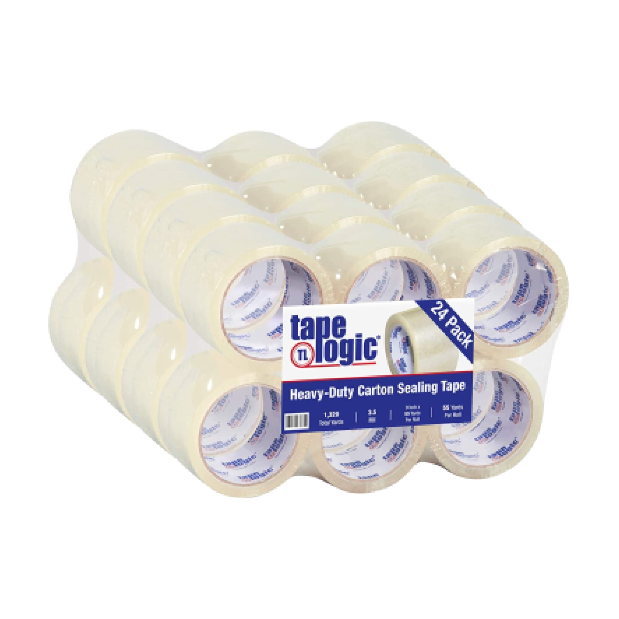 Tape Logic Packaging Tape for Boxes, 3" x 55 Yards, 3.5 Mil, 24Pack