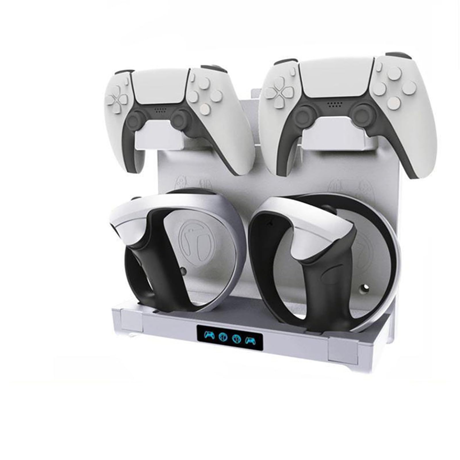 LYL Supporto da Parete per Stazione di Ricarica per Controller PS5 e PSVR 2 - Dock Controller e Cuffie - Ricarica Rapida e Verticale - Montaggio a Parete