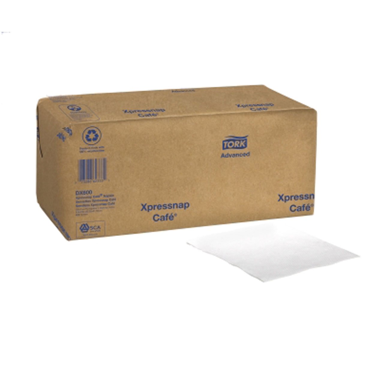 Photo 1 of Tork DX600 Advanced Xpressnap Cafe Interfold Single-Ply Dispenser Napkin, White, Pack of 10