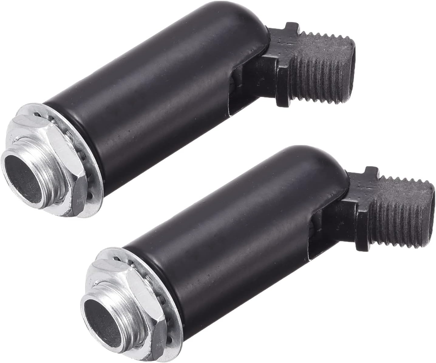 MECCANIXITY Sloped Ceiling Adapter 180 Degree Swivel M10 Thread, for Chandelier Ceiling Pendant Light, Black Pack of 2