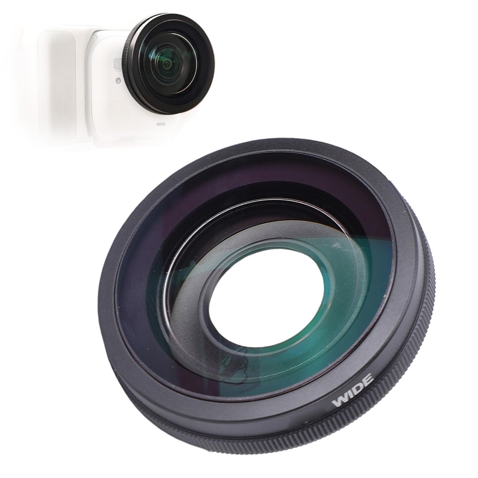 Cámara Lente Gran Angular Recubrimiento Ultra HD Lente Ojo de de 185 Grados para GO Fotografía Mejorada Viajes Fotografía de Naturaleza Vidrio HD Aleación de