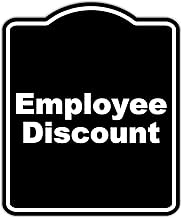 Employee Discount BLACK Minimalist Aluminum Composite Sign 8.5 x 10 inches