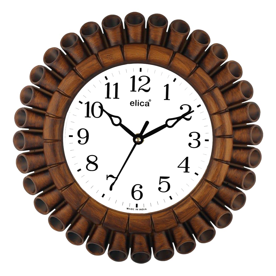 Elica Home and Office Round Plastic Wall Clock Sapphire Series (28 x 3 x 28 cm) (Wood) (B0914X2T87) Amazon Price History, Amazon Price Tracker