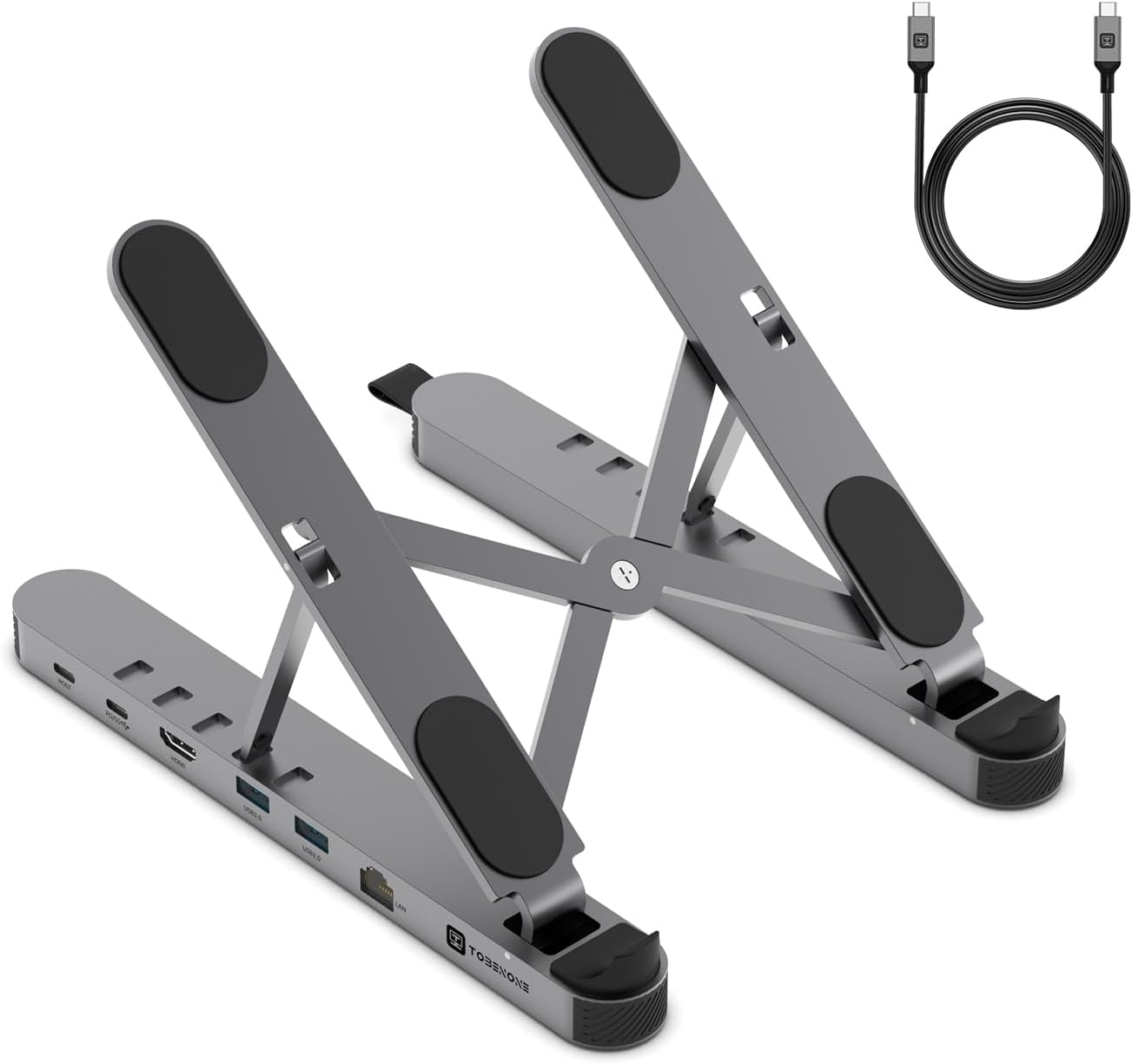 USB C Laptop Docking Station Stand with 4K HDMI and Gigabit Ethernet