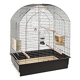 Leicht zu reinigen Ferplast Greta Vogelkäfig, 69,5 x 44,5 x 84 cm, schwarz