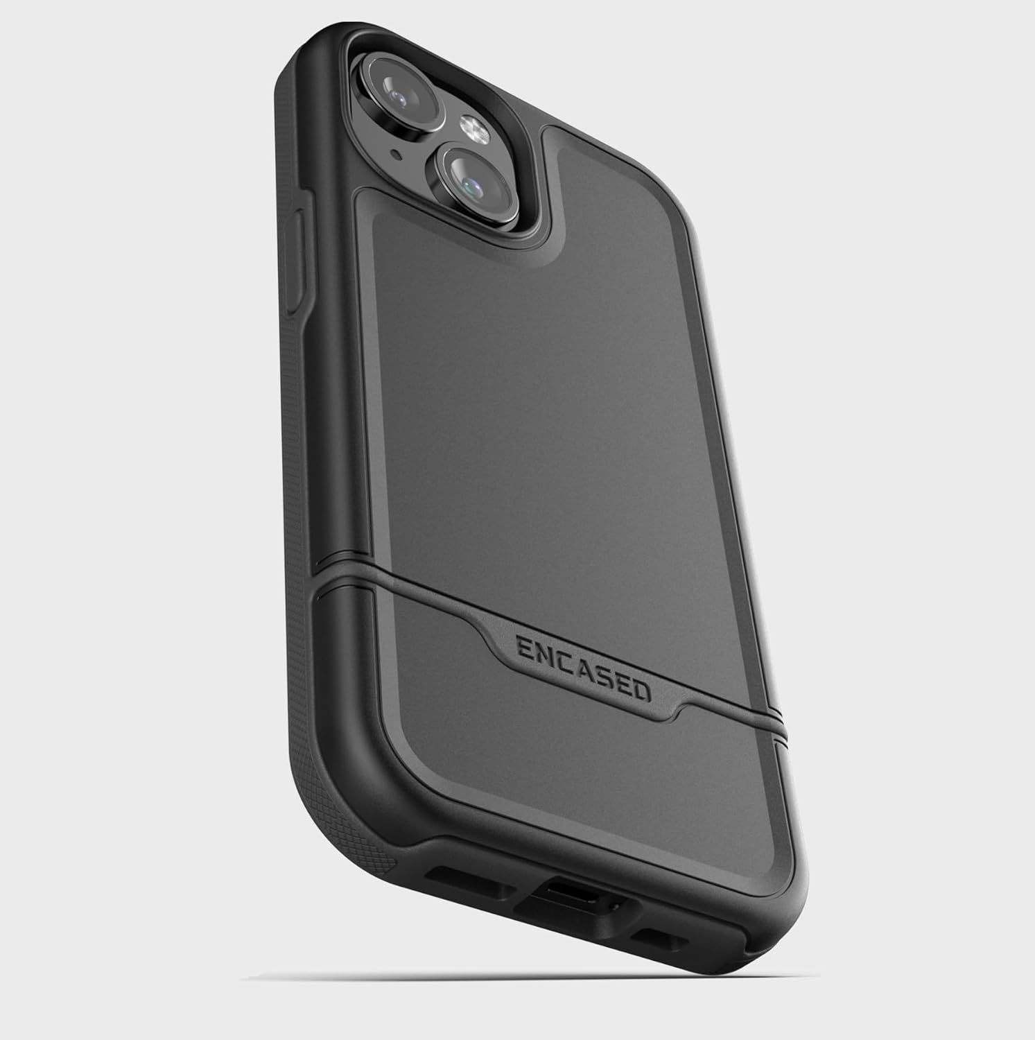 Protective Belt Case Designed for iPhone 15 with Holster Clip [Rebel Series] Shockproof Heavy Duty Cover with Phone Holder (Black) - Image 6