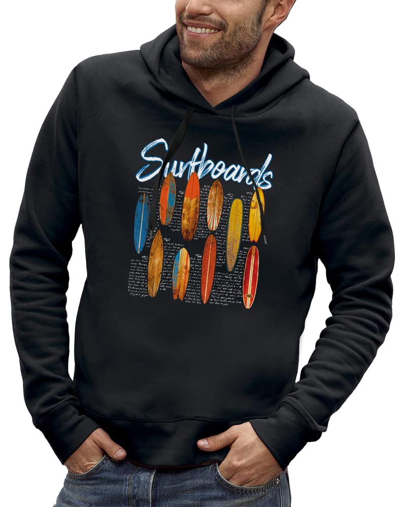 Sweat à capuche surfboards homme pull vintage vêtement de surf - 4