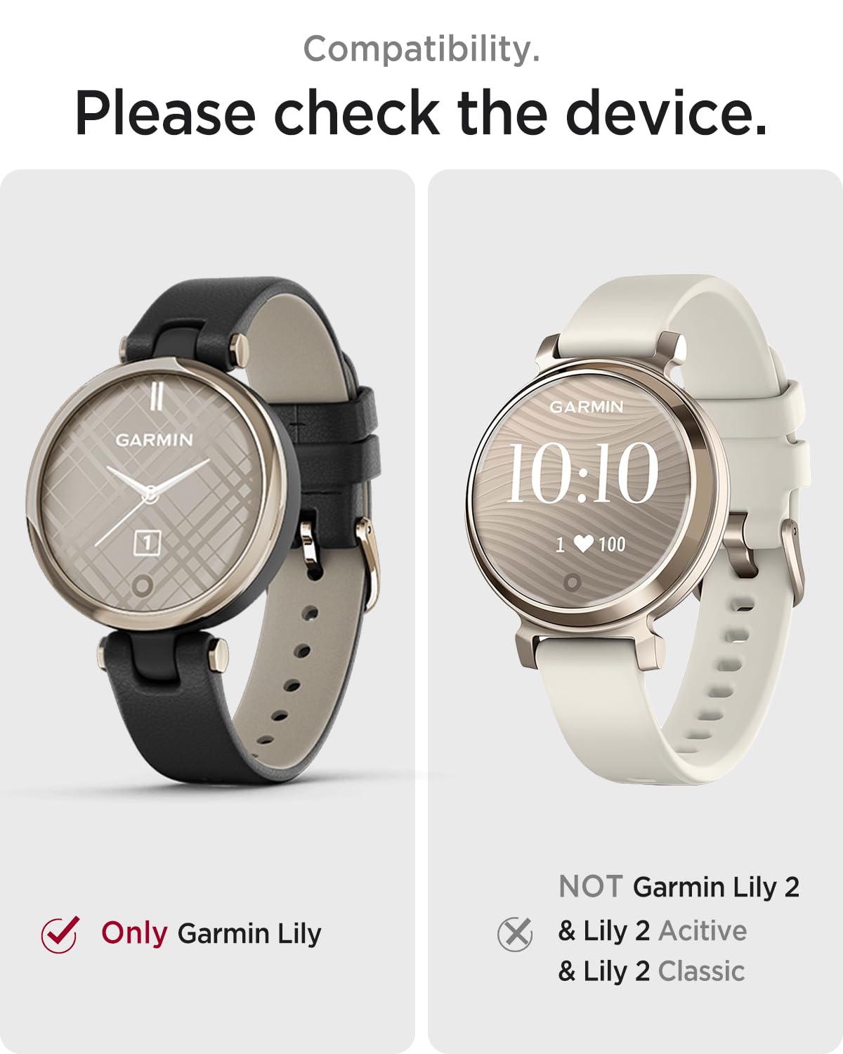 Banda Silicone Replacements per Garmin Lily Watch - Dettaglio