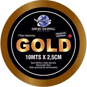 Fita Protese Capilar 10m Larga 2,54cm Amarela Dupla Face Não Derrete