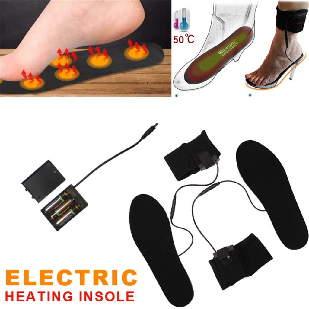 Chaussure chauffée sous-vêtements Pieds Chaussettes Chaude Chaussette Camping grimpant randonnée Lavable Semelle intérieure Thermique Hiver Accessoires de Ski Hiver(40 to 45)