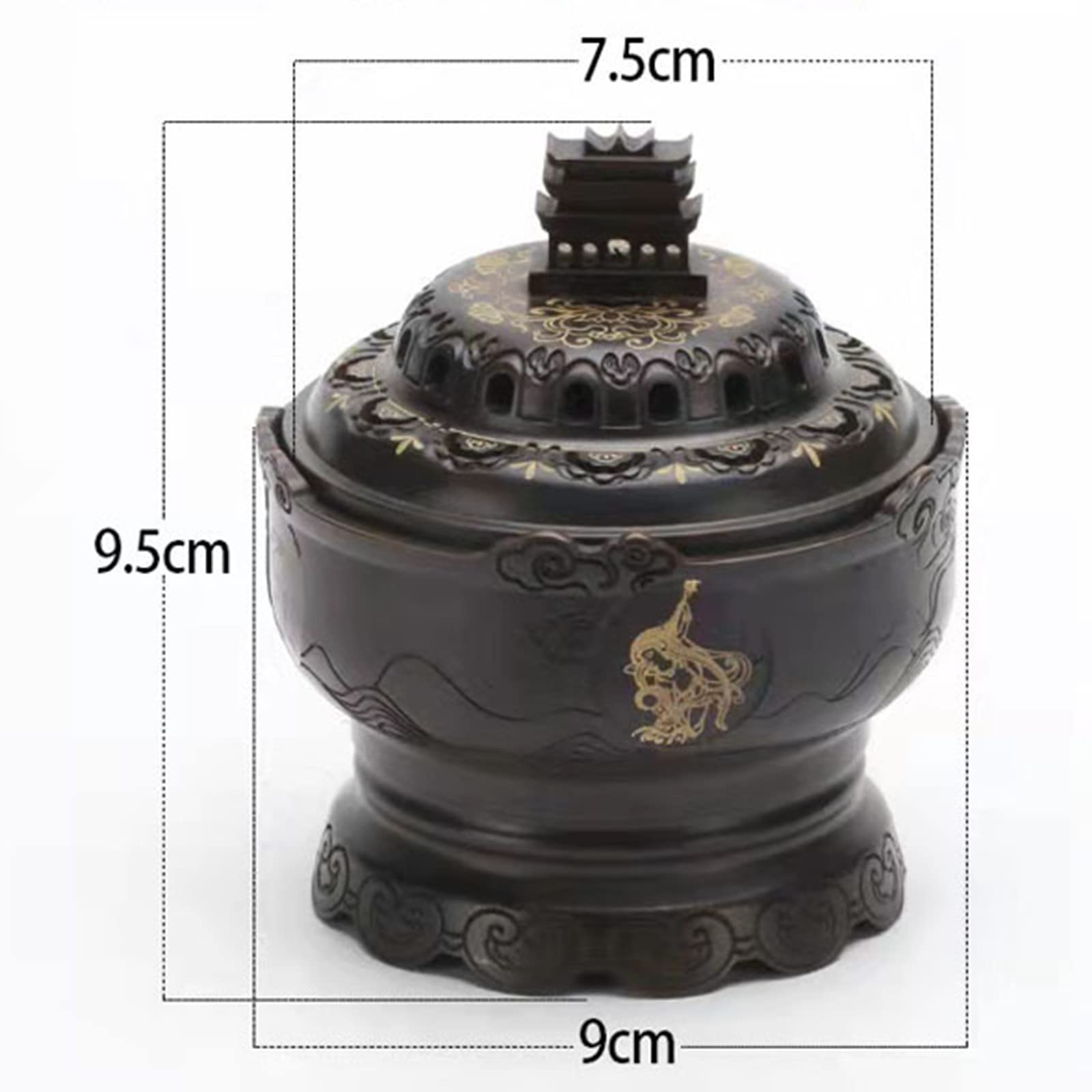 Quemadores chinos Dunghuang, adornos de incensario de cobre de metal para el hogar, dormitorio, suministros de quemadores