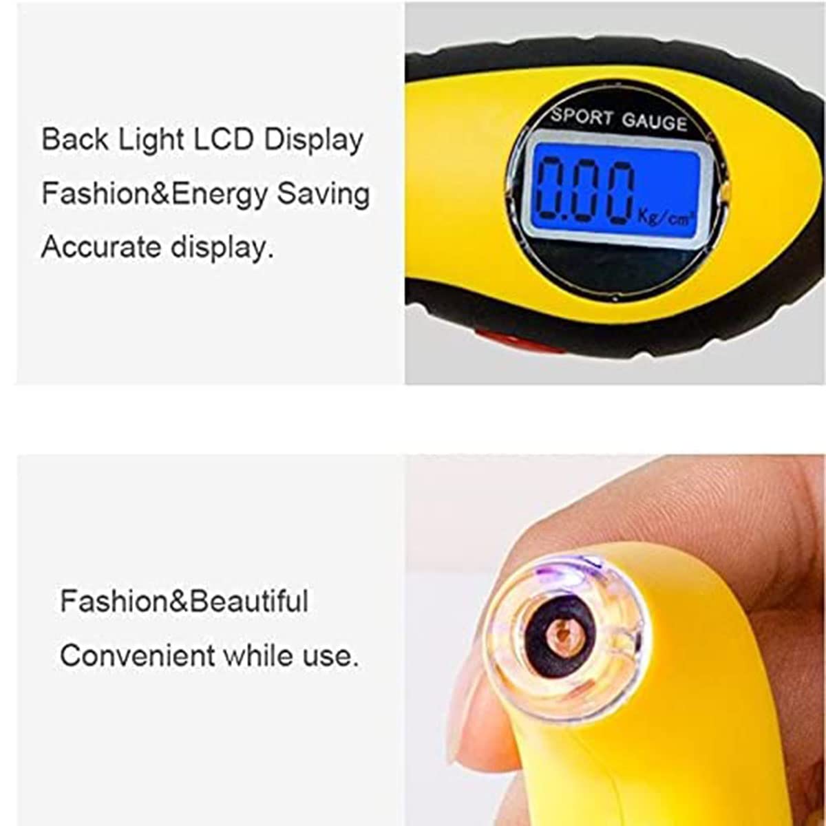 Digitales Autoreifen-Luftdruckmessgerät Hochpräzises Autoreifen-Erkennungs-LCD-Display-Reifenluftdruckprüfgerät