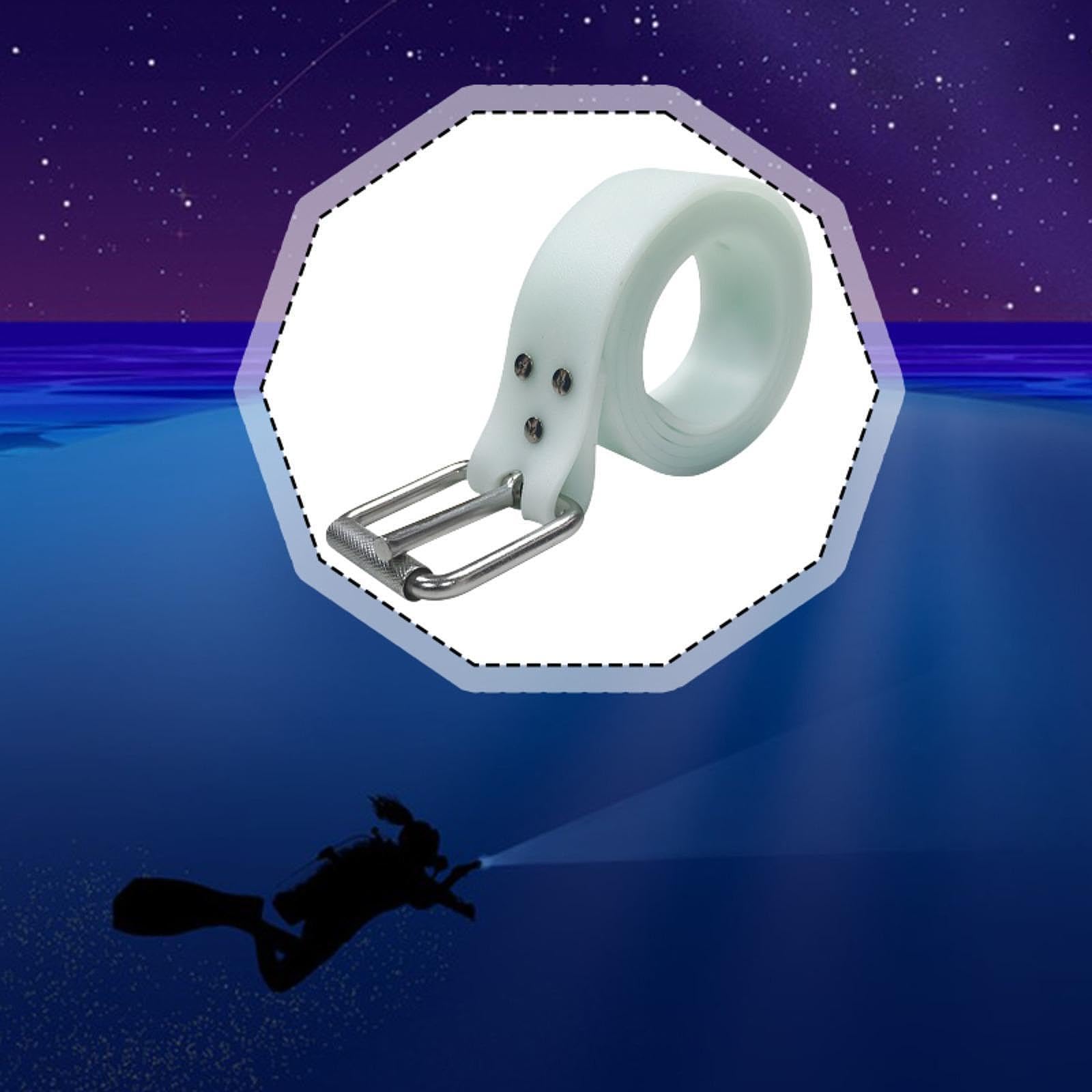 F Fityle Cintura per Zavorra Subacquea Fosforescente da 1,3 M, Cintura per Zavorra Portatile per Snorkeling, Fibbia a Sgancio Rapido per Esterni E Subacquei