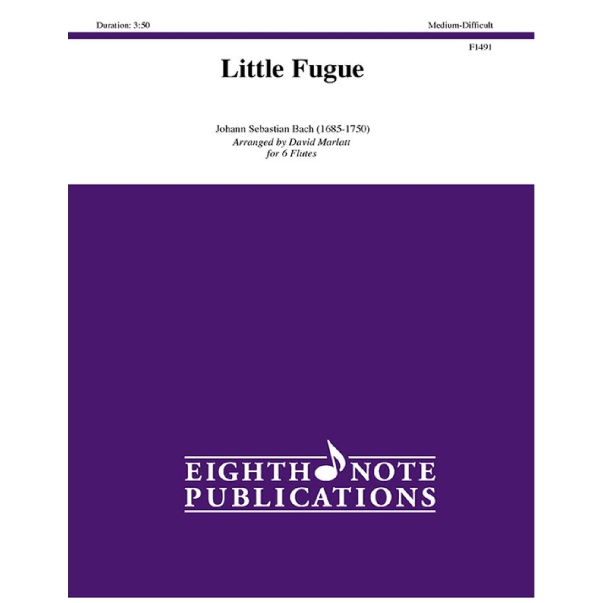 Little Fugue Score & Parts de Bach pour ensemble de cuivres