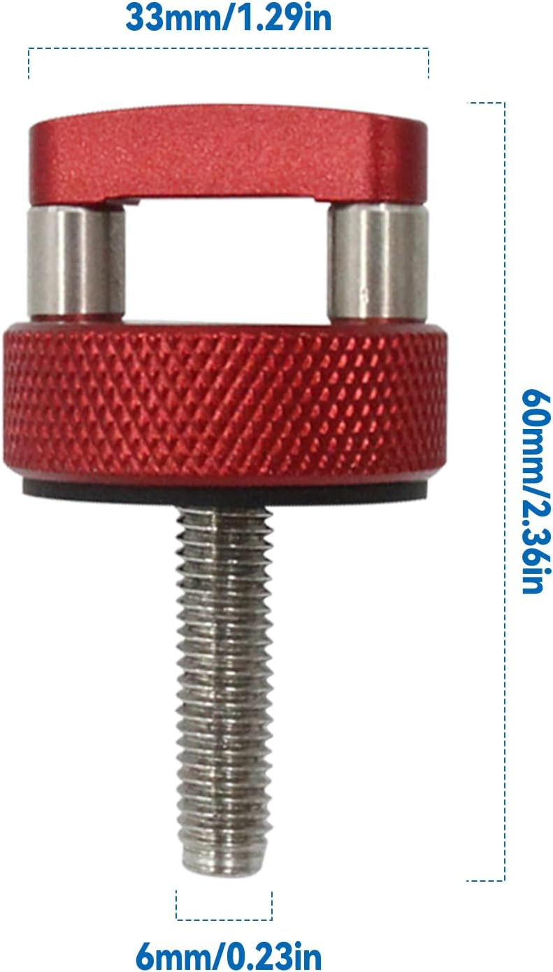 JOJOCY Billet Aluminum Hard Top Quick Release Thumb Screw 6 PCS, Hard Top Fastener with Integrated D Ring for Je-ep Wrang-ler JK JKU JL JLU JT