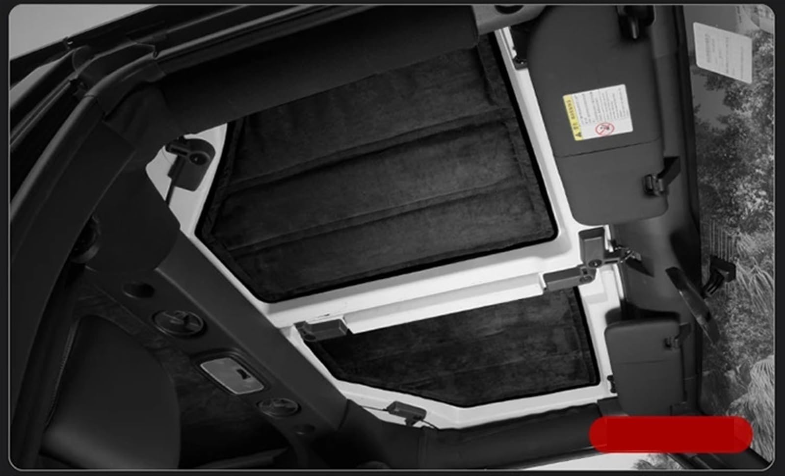 Yurefax Jeep Wrangler JK Wärmedämmung 2012-2017 - 6-teilig, Schwarz, Motorraum Isolierung