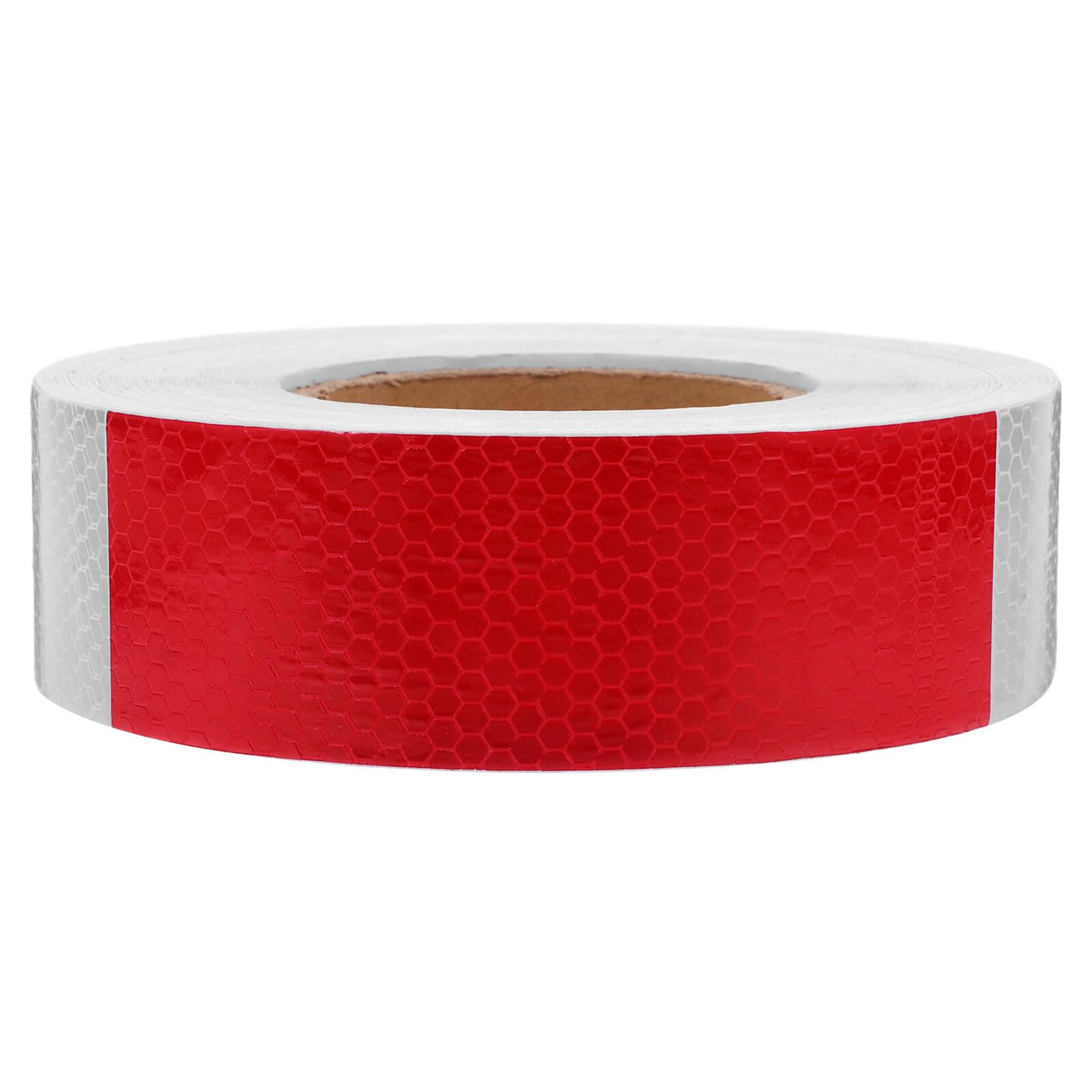 Cinta de señalización de Peligro, Cinta De Advertencia Reflectante for Vehículos Roja Y Blanca 5 cm x 45 m