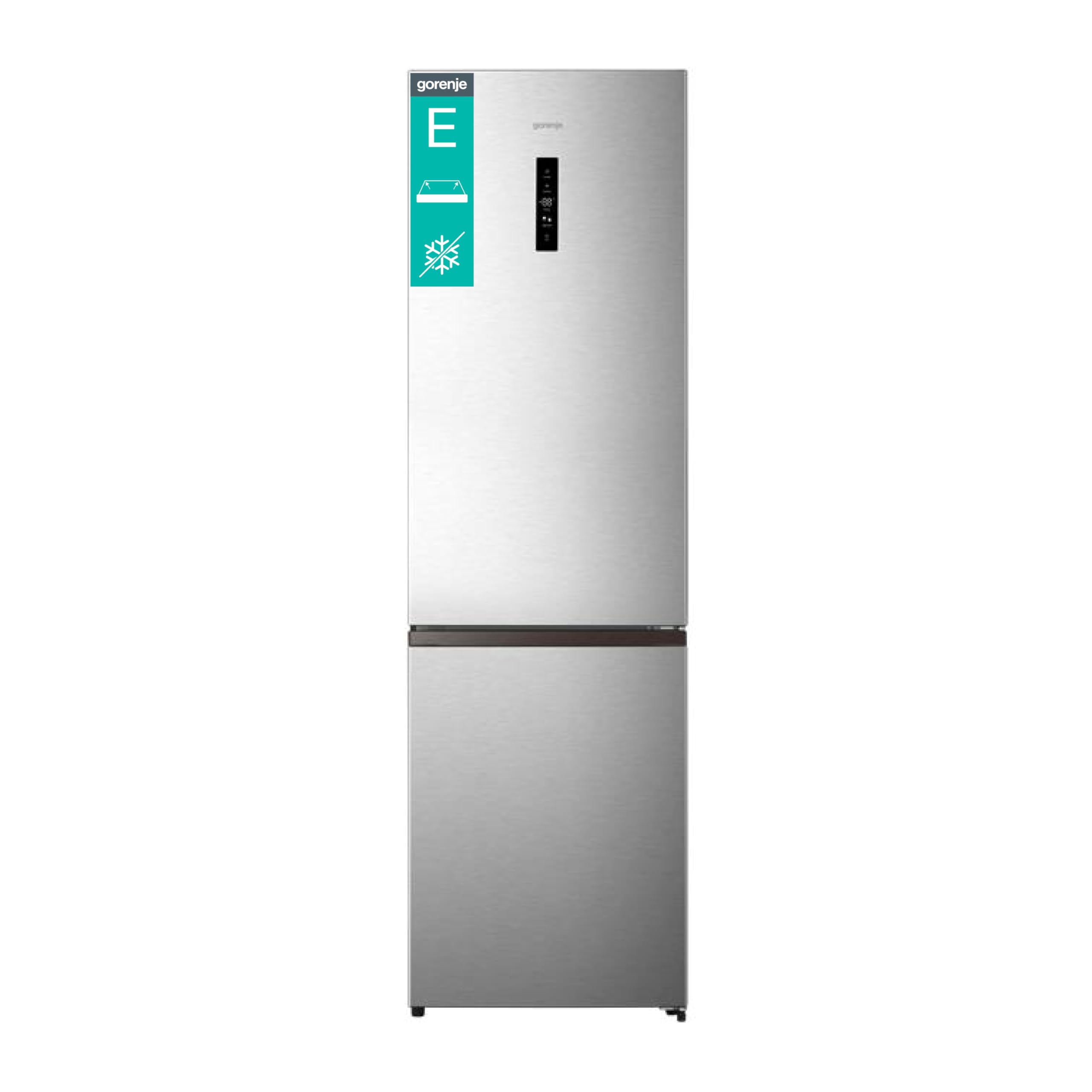 Gorenje NRK620EAXL4 Frigorifero Combinato, Libera installazione,Total No frost, Ventilazione MultiFlow, Doppia porta reversibile, Inox, Altezza 200 cm, Capacità 336 litri, Controllo Touch, Classe E