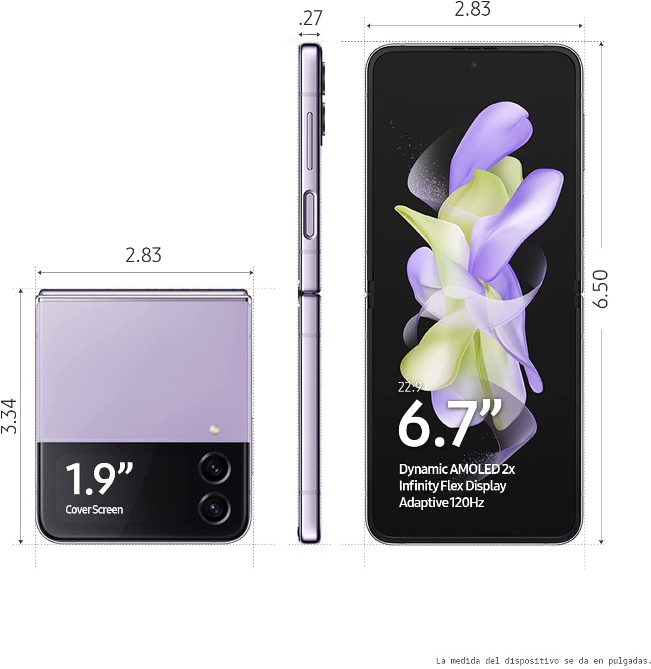 Amazon.com: Samsung Galaxy Z Flip 4 5G, versión de EE. UU., 128 GB