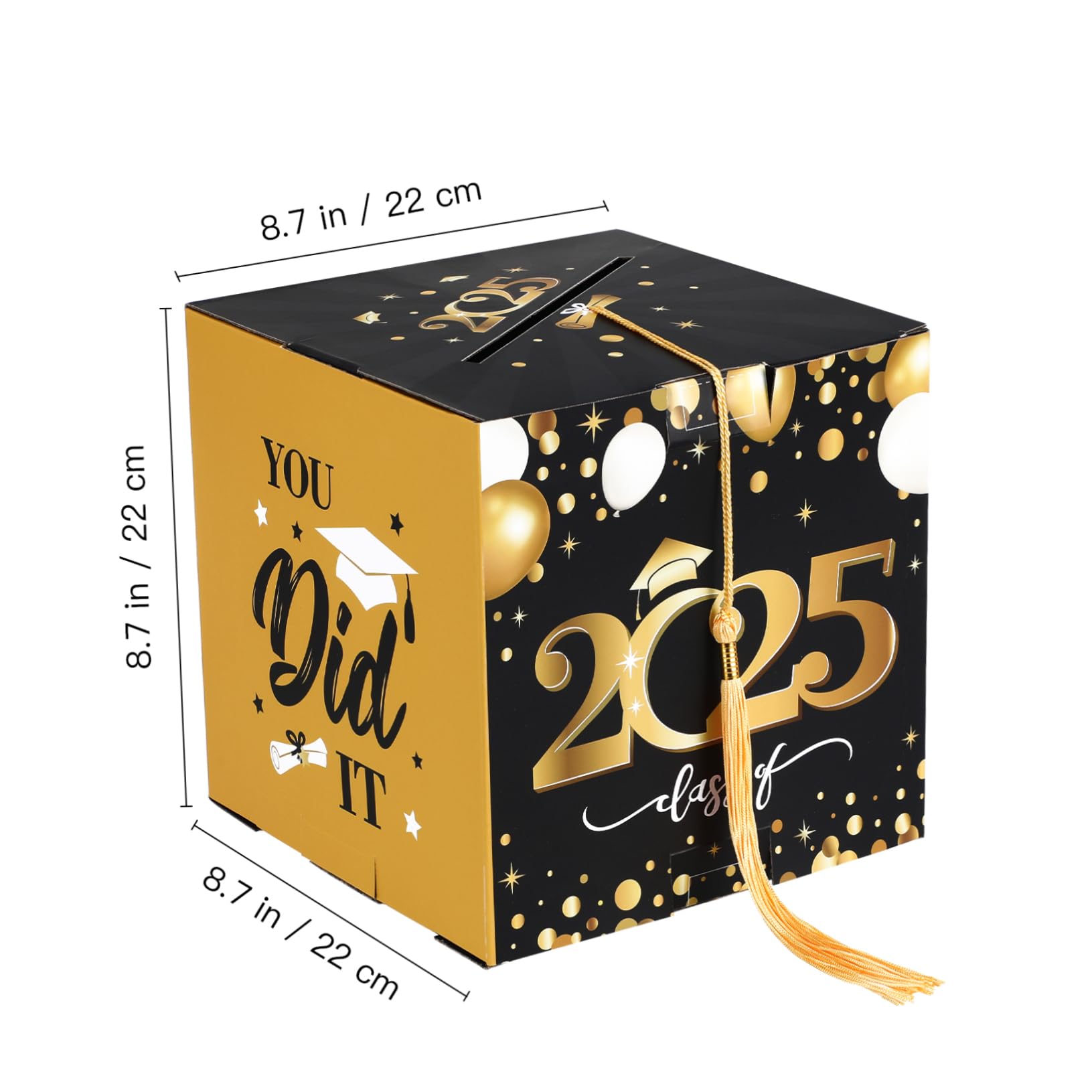 ARTIBETTER Graduation Card Box for Easy to Assemble Portable Design Sturdy Construction for Graduation Party Decorations and Card Collection