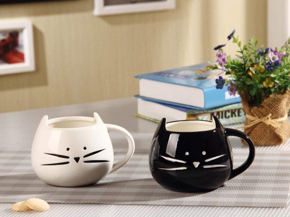 Mug Koffie Cadeau Cartoon Keramiek Kat Mok Met Deksel En