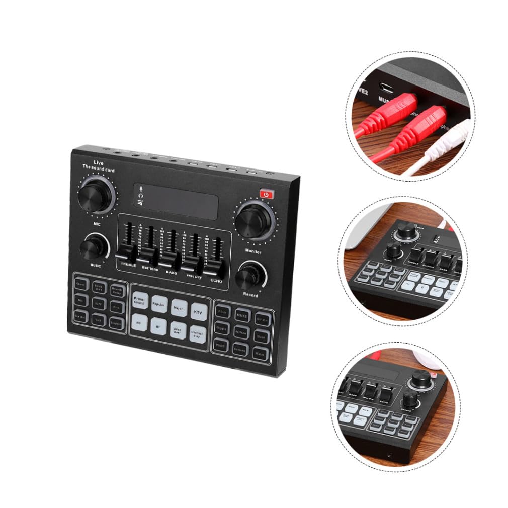 Mixer Audio Portatile Con Effetti Voce Per Smartphone e Computer Scheda Audio Per Streaming Live Facile Da Usare Design Ergonomico e Connessione Veloce