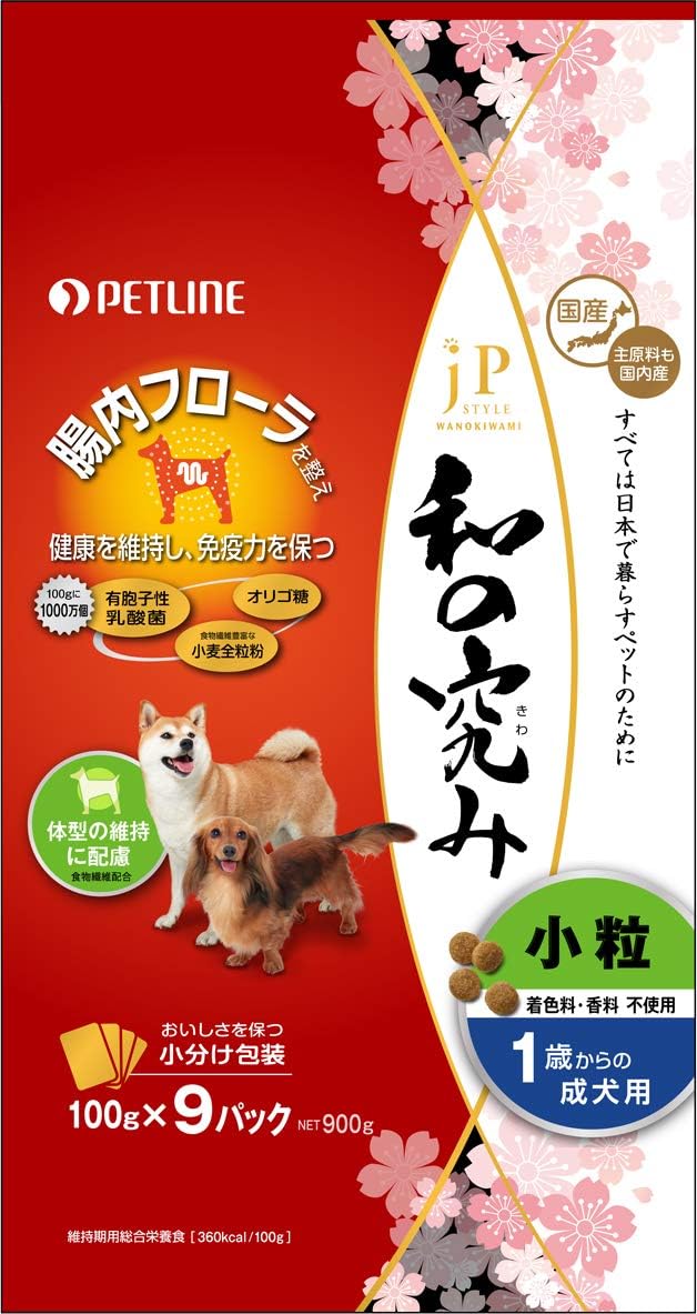 Amazon Co Jp ジェーピースタイル ドッグフード 和の究み 小粒 1歳からの成犬用 900g ペット用品