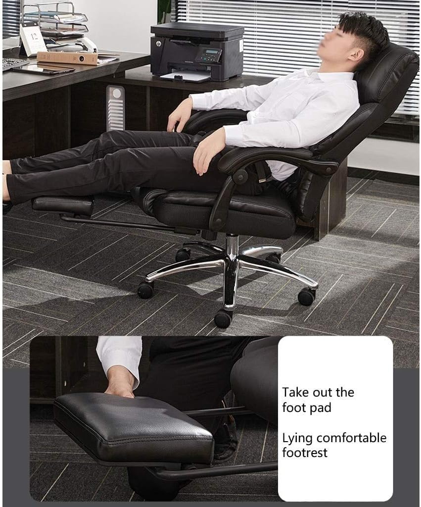 Executive Office Chair, Ergonomic Executive Office Chair Big and Tall Reclining Office Chair with Footrest and Lumbar Support Computer Rolling Desk Chair Electric High Back Comfortable Chair