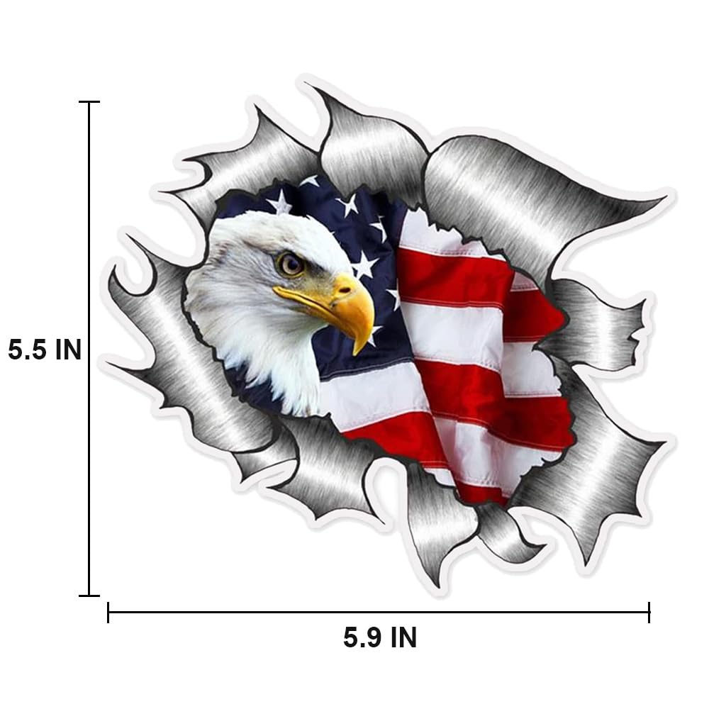 Iayokocc 2 Insignias De Metal Con La Bandera Estadounidense, Calcomanía De Automóvil Para Camión